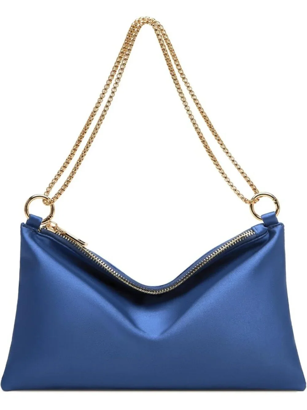 👜Women's Blue Evening Handbag Satin Shoulder Bag Cocktail Party Wedding Purse